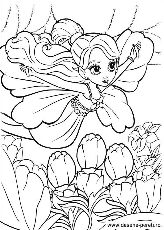 barbie zana padurii desene colorat
